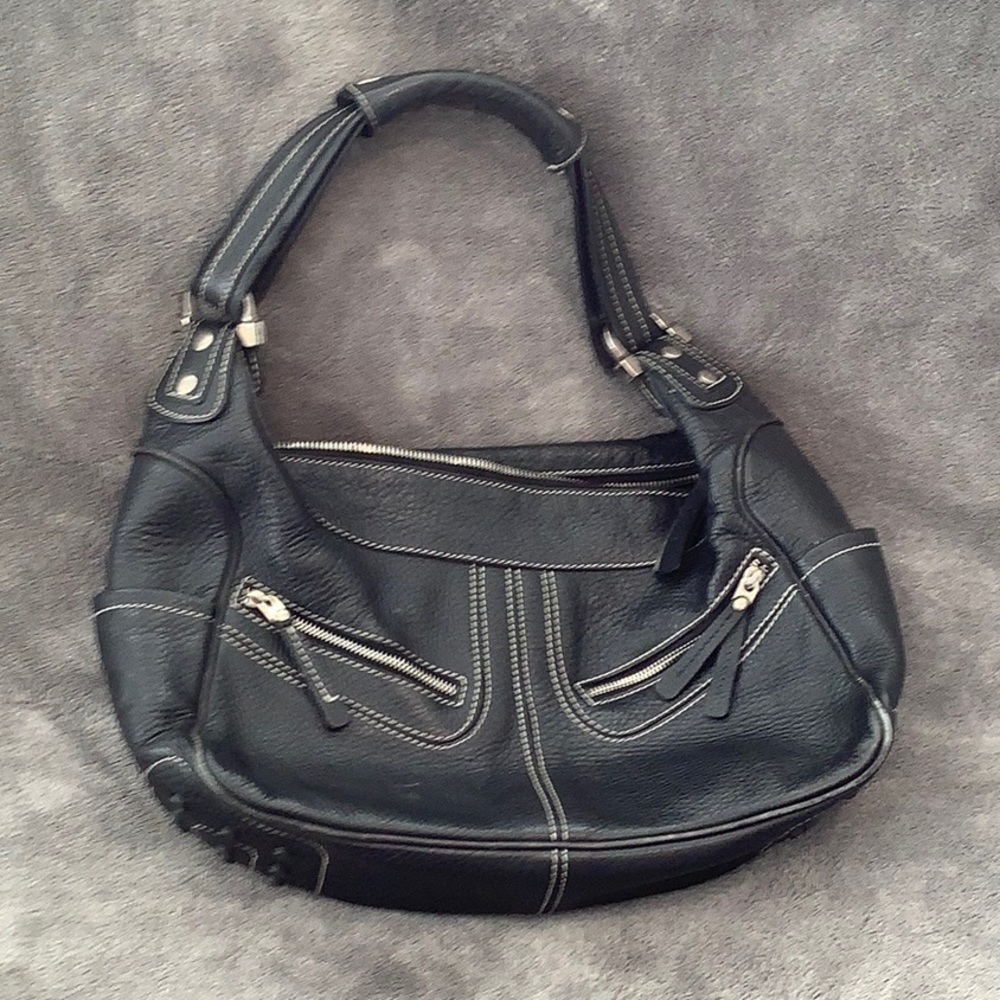 Tod's vintage black leather shoulder bag